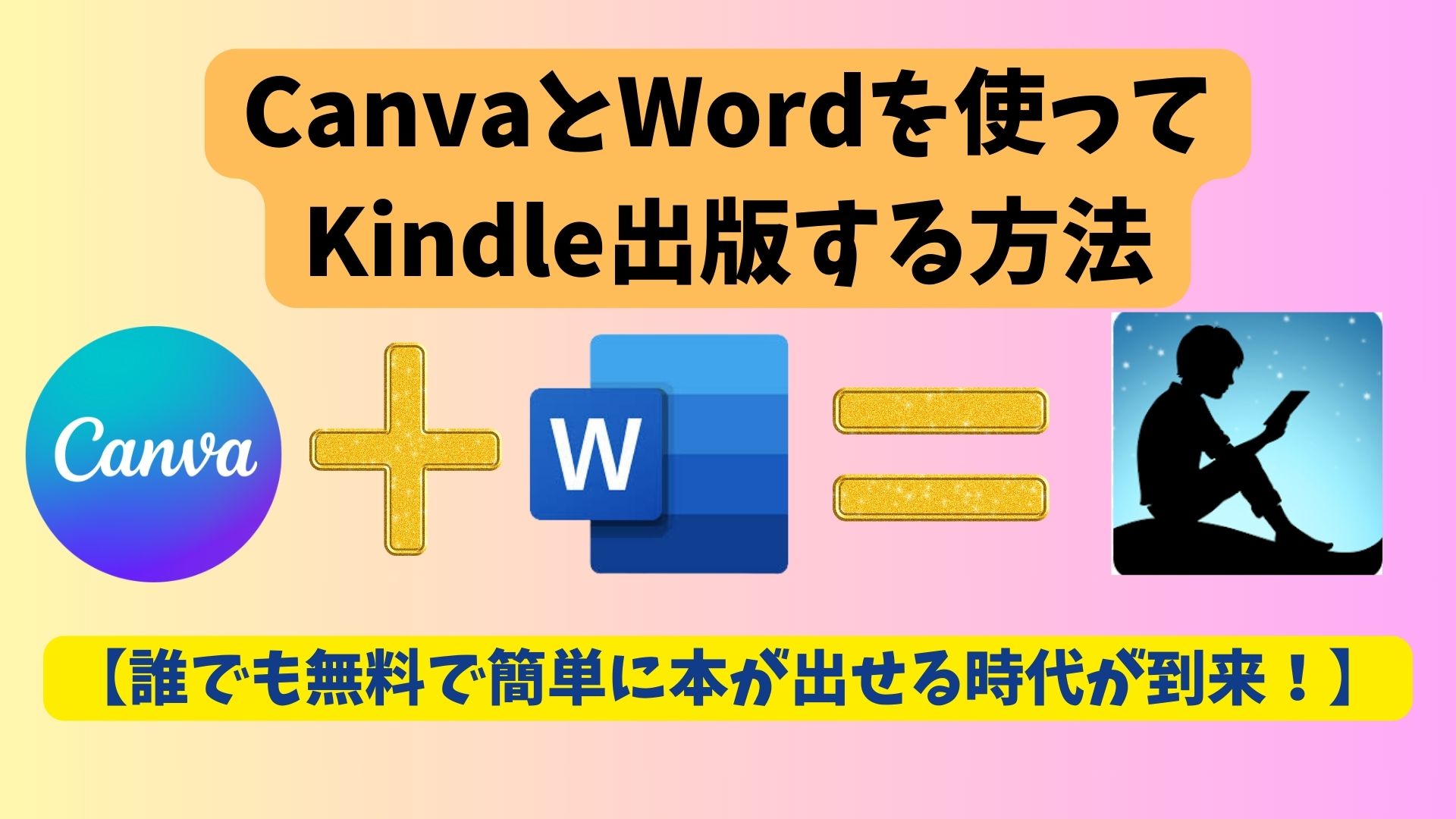 CanvaとWordを使ってKindle出版する方法　【誰でも無料で簡単に本が出せる時代が到来！】