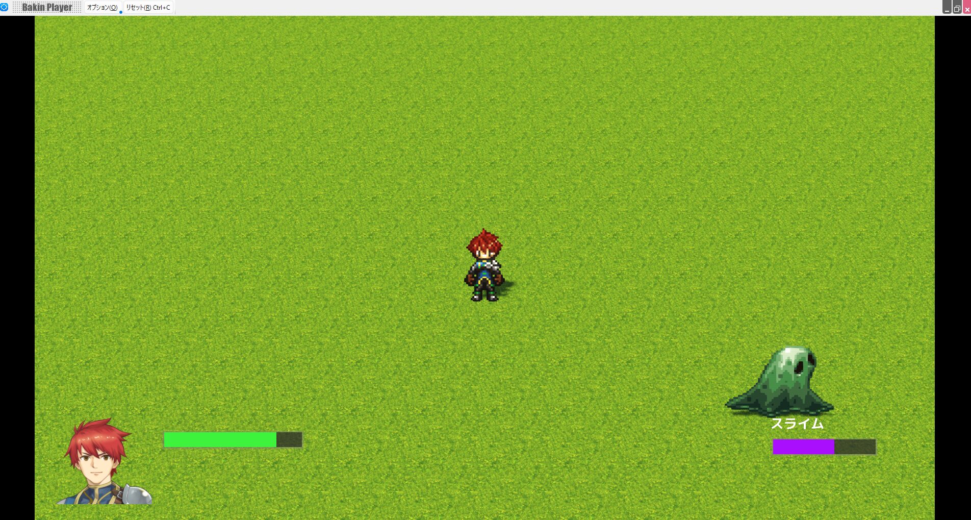 【Bakinでアクションゲーム開発】画面上にプレイヤーと敵のHPバー（HPゲージ）を表示させる