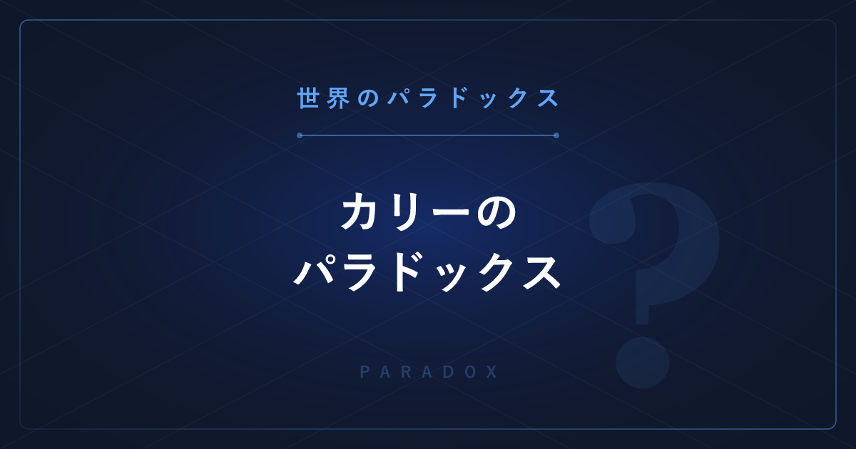 【世界のパラドックス】カリーのパラドックス ─ たった一文であらゆる主張を証明できる
