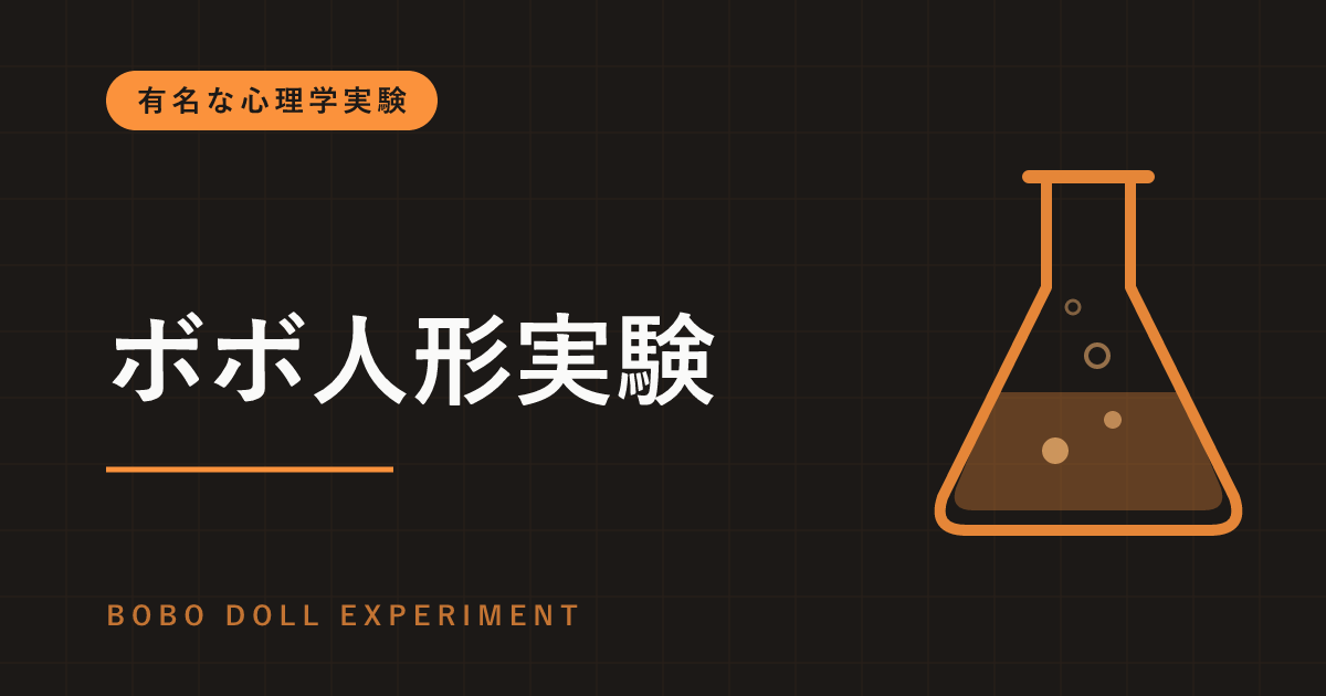 ボボ人形実験とは｜大人が人形を殴る姿を見た子どもは、同じ言葉と動きで殴り始めた